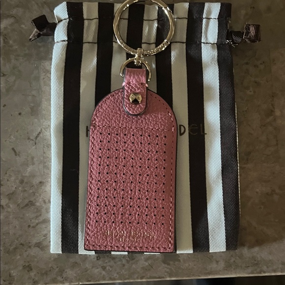 Henri Bendel Pink and Black Striped Key Holder - Picture 5 of 5